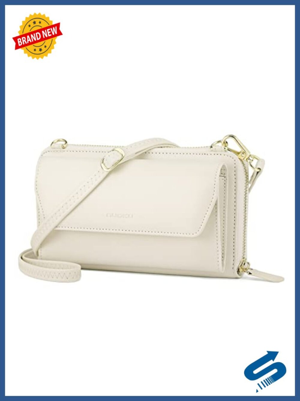 RFID Blocking Wristlet Wallet Women Zip Around Crossbody Clutch Removable